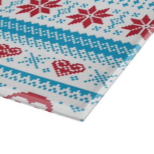 Weihnachten und Winter gestricktes Muster Schneidebrett (Ecke)