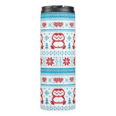 Weihnachten und Winter gestricktes Muster Thermosbecher (Rückseite)