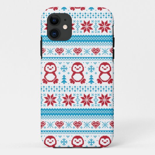 Weihnachten und Winter Strickmuster Case-Mate iPhone Hülle (Rückseite)