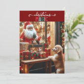 Weihnachten und Wünsche Einladung (Stehend Vorderseite)