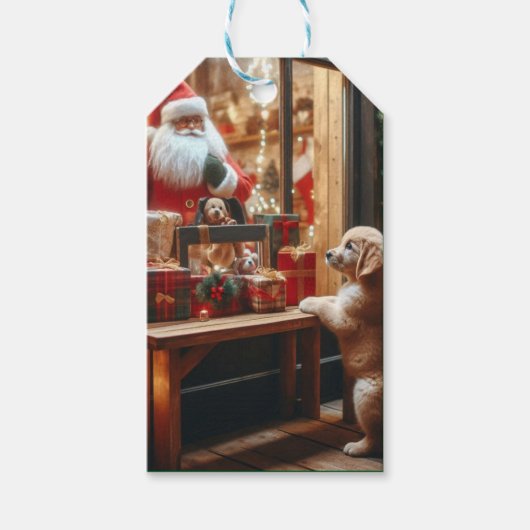 Weihnachten und Wünsche Geschenkanhänger (Vorderseite)