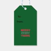 Weihnachten und Wünsche Geschenkanhänger (Rückseite)