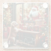 Weihnachten und Wünsche Glasuntersetzer (Rückseite)