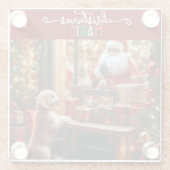 Weihnachten und Wünsche Glasuntersetzer (Rückseite)