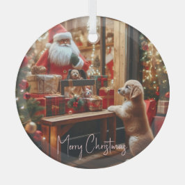 Weihnachten und Wünsche Ornament Aus Glas