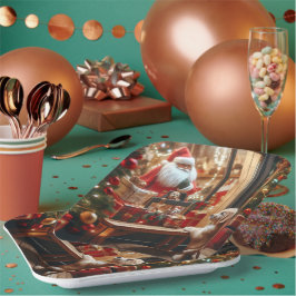 Weihnachten und Wünsche Pappteller