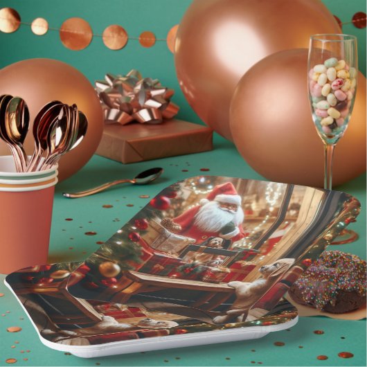 Weihnachten und Wünsche Pappteller (Multi)