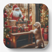 Weihnachten und Wünsche Pappteller (Vorderseite)