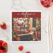 Weihnachten und Wünsche Serviette (Beispiel)