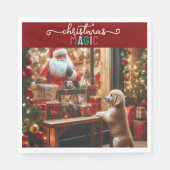 Weihnachten und Wünsche Serviette (Vorderseite)