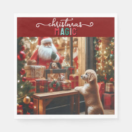 Weihnachten und Wünsche Serviette