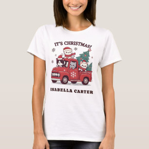 Weihnachten Unglaublich witzig Katze Frauen Grunds T-Shirt