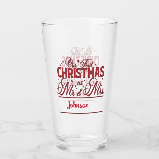 Weihnachten Unsere ersten Weihnachten Mr. & Mrs. T Glas (Rückseite)