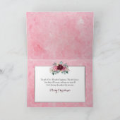 Weihnachten Unsere Freunde Burgund Pink Blume Karte (Innenseite)