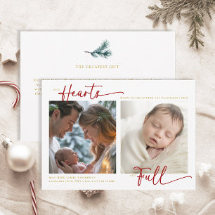 Weihnachten Unsere Herzen Rot Gold Familie Baby 2 