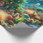 Weihnachten unter dem Meer Geschenkpapier (Ecke)