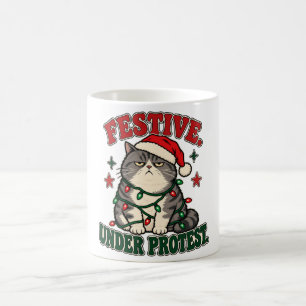 Weihnachten unter Protest lustiges Weihnachtsdesig Kaffeetasse