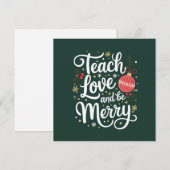 Weihnachten Unterrichten Liebe & Be Merry Funny Te (Vorne/Hinten)