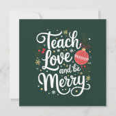 Weihnachten Unterrichten Liebe & Be Merry Funny Te (Vorderseite)