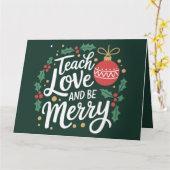 Weihnachten Unterrichten Sie Liebe und seien Sie f Karte (Gelbe Blume)