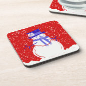 Weihnachten Untersetzer Set - Niedlicher Schneeman (Linke Seite)