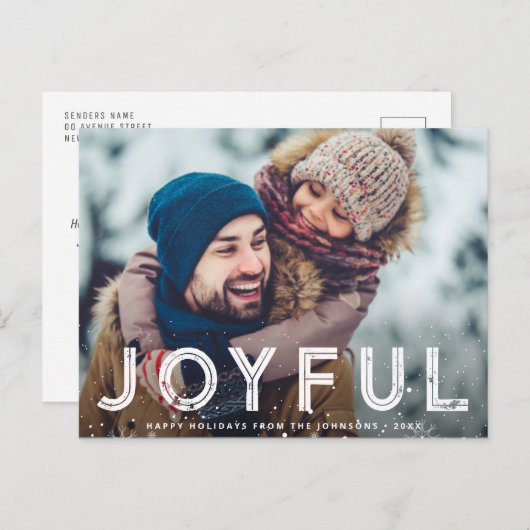 Weihnachten - Urbane Weihnachtskarte Postkarte (Vorne/Hinten)