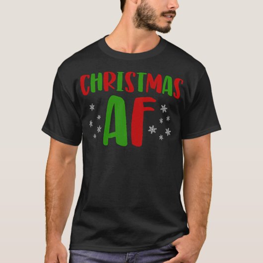Weihnachten Urlaub Af Geschenk T-Shirt (Vorderseite)