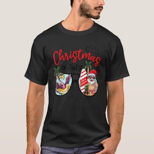 Weihnachten Urlaub am Strand im Juli T-Shirt (Vorderseite)