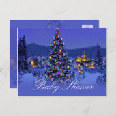 Weihnachten, Urlaub Brautdusche Einladungen. Einladungspostkarte (Vorne/Hinten)