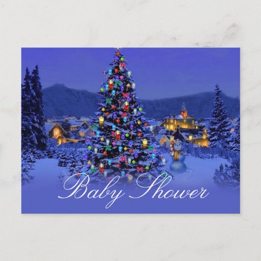 Weihnachten, Urlaub Brautdusche Einladungen. Einladungspostkarte (Vorderseite)