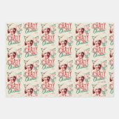 Weihnachten Urlaub Crazy Über Weihnachten Geschenkpapier Set (Vorderseite)