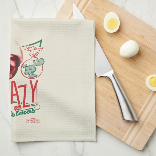 Weihnachten Urlaub Crazy Über Weihnachten Geschirrtuch (Viertel Falte)