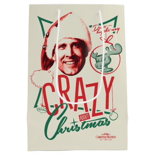 Weihnachten Urlaub Crazy Über Weihnachten Mittlere Geschenktüte (Rückseite)