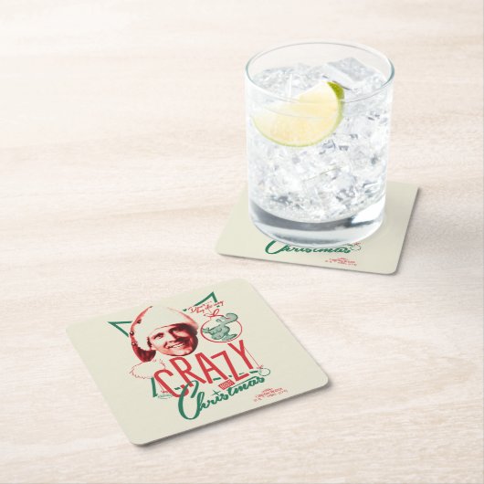 Weihnachten Urlaub Crazy Über Weihnachten Rechteckiger Pappuntersetzer (Vor Ort)