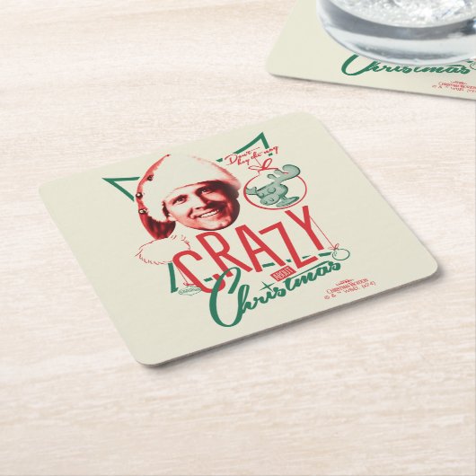 Weihnachten Urlaub Crazy Über Weihnachten Rechteckiger Pappuntersetzer (angewinkelt)