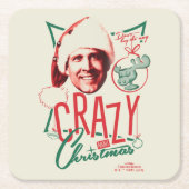 Weihnachten Urlaub Crazy Über Weihnachten Rechteckiger Pappuntersetzer (Vorderseite)