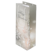 Weihnachten - Urlaub Elegante Geschenktüte Für Weinflaschen (Vorderseite Schrägansicht)