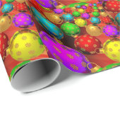 Weihnachten, Urlaub, farbenfrohe Ornamente Geschenkpapier (Rolleneckpunkt)