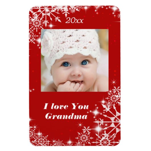 Weihnachten, Urlaub, ich Liebe dir Oma Magnet (Vertikal)