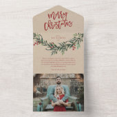 Weihnachten Urlaub im Foto All In One Einladung (Innen Boden)