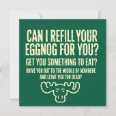 Weihnachten Urlaub Kann ich Ihr Eggnog für Sie wie (Vorderseite)