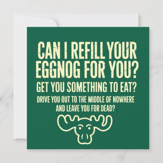 Weihnachten Urlaub Kann ich Ihr Eggnog für Sie wie (Vorderseite)