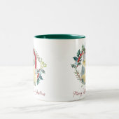 Weihnachten Urlaub Katze Weihnachtsmannmütze Tasse (Mittel)