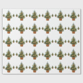 Weihnachten Urlaub Minimalistisch Einfache Landkie Geschenkpapier (Flach)