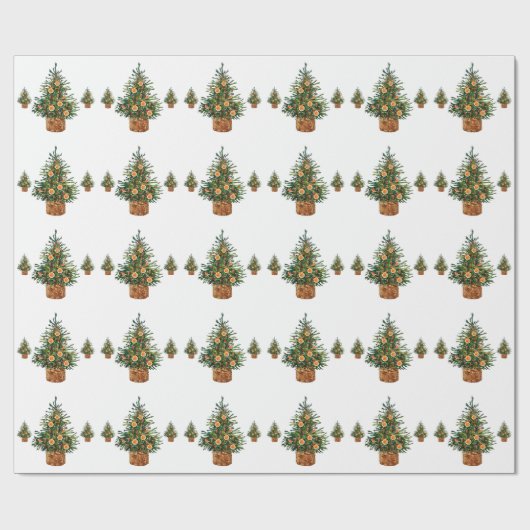 Weihnachten Urlaub Minimalistisch Einfache Landkie Geschenkpapier (Flach)