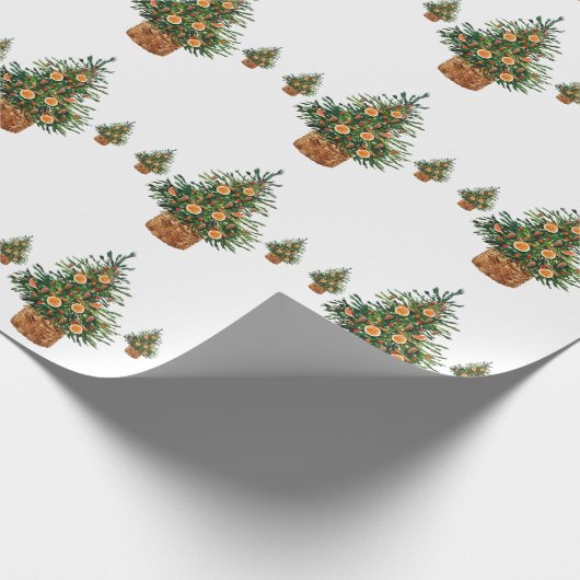 Weihnachten Urlaub Minimalistisch Einfache Landkie Geschenkpapier (Ecke)