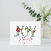 Weihnachten Urlaub Postkarte Freude an der Welt (Stehend Vorderseite)