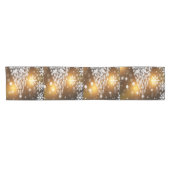 Weihnachten, Urlaub, Schneeflocken, Gold, Sparkass Kurzer Tischläufer (Horizontal)