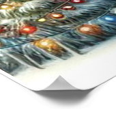 Weihnachten, Urlaub, Weihnachten, Schlitten, Weihn Poster (Ecke)