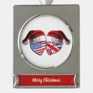 Weihnachten - USA und Großbritannien - Schwerpunkt Banner-Ornament Silber